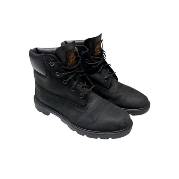 Timberland Women 6 Inch Classic Boots Size 6 Black Leather Tain Water Re… - Picture 2 of 11